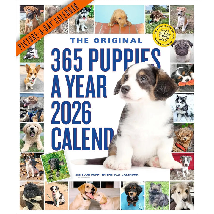365 Puppies-A-Year Picture-A-Day Wall Calendar 2026