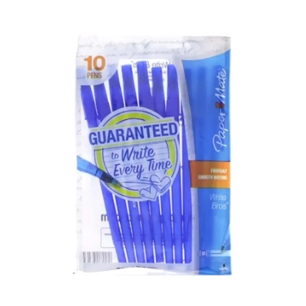 Paper Mate Write Bros 1mm Ballpoint Pen 10 Count#color_blue