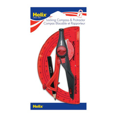 Helix Assorted Colors Protractor Compass Set 2 Count