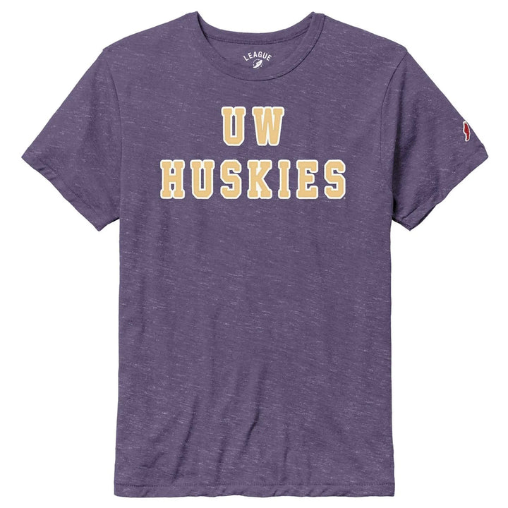 League Unisex UW Huskies Raw Edge Applique Victory Falls Tee