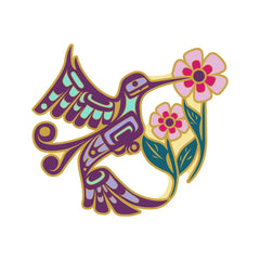 Photo of Native Northwest Hummingbird Enamel Pin.