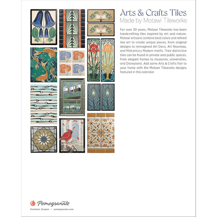 Arts & Crafts Tiles: Made by Motawi Tileworks 2026 Mini Wall Calendar