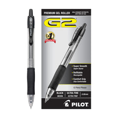 Pilot G2 Ultra Fine Point 0.38mm Retractable Gel Pen#color_black Hover