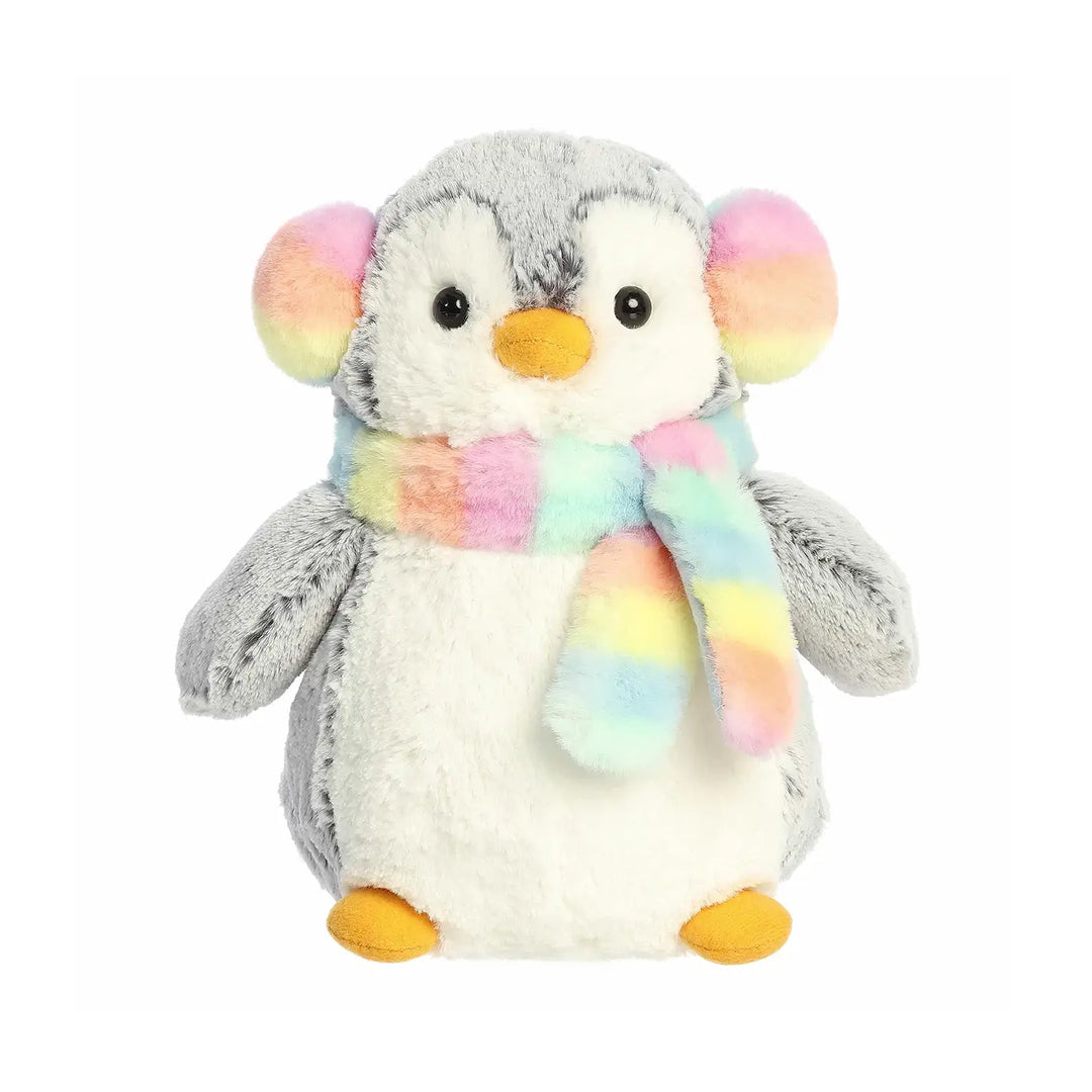 Aurora Pom Pom Muffs & Scarf Penguin Plush 9"