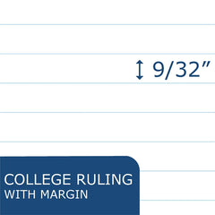 Roaring Spring Black Marble College Ruled Sewn Notebook 80ct
