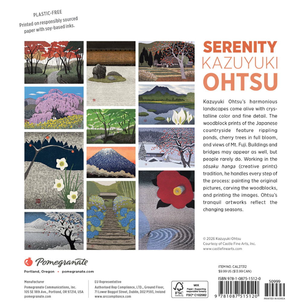 Serenity Kazuyuki Ohtsu 2027 Mini Wall Calendar