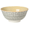 Danica Dots Gray and Yellow Stamped Bowl 6 inch thumbnail