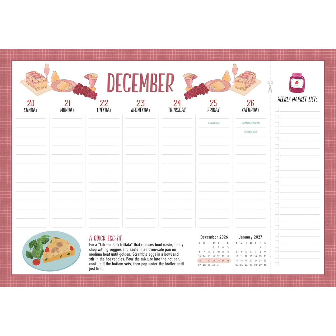 Kitchen Companion Page-A-Week Calendar 2026