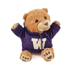 Mascot Factory Brown W Jubilee Bear with Purple Hoodie Plush 9"
