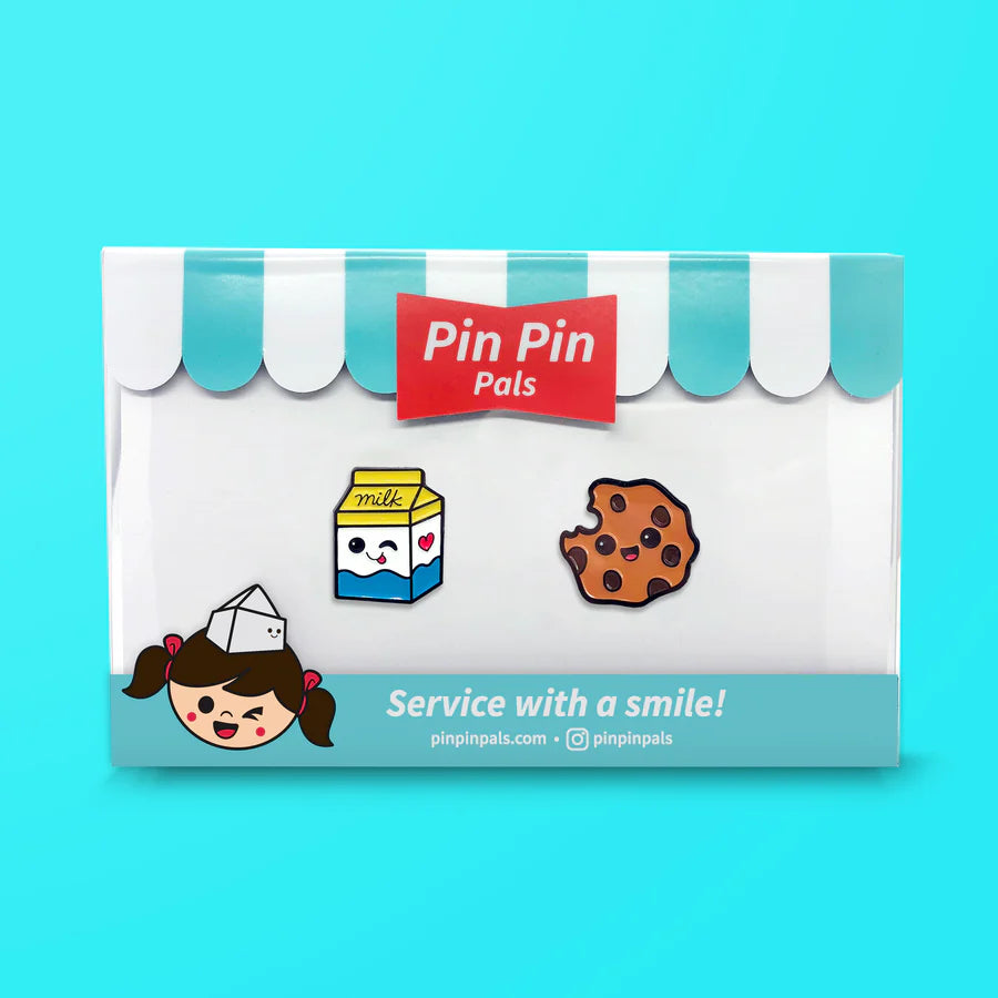 Pals & Co. Milk & Cookie Enamel Pin Set