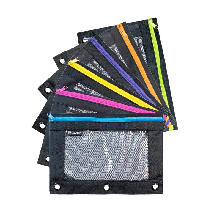 Bazic Assorted Multi-purpose Zipper Pouch