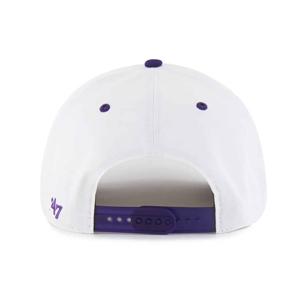 47 Brand White Purple Huskies Vault Dawg Diamond Cut Hitch Snapback Hat