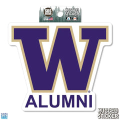 Photo of SDS W Huskies Alumni Rugged Sticker 5".
