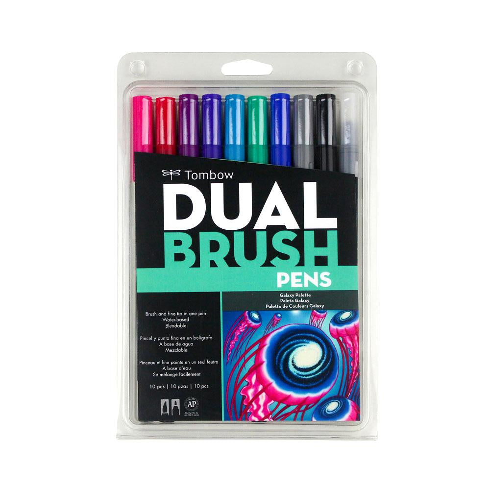 Tombow Galaxy Palette Dual-Tip Brush Pen Set 10 piece