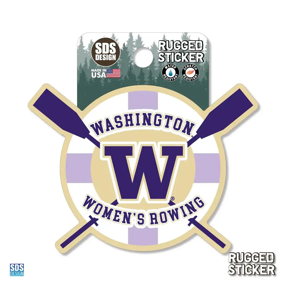 SDS W Women's Rowing Rugged Sticker 3.5"