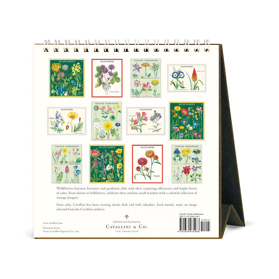 Cavallini Wildflowers 2026 Desk Calendar