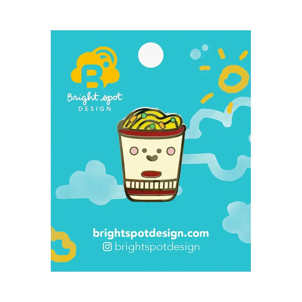Brightspot Design Noodle Cup Enamel Pin