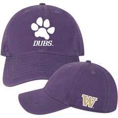 Dubs Collection Legacy Purple Kids' Dubs Paw W Logo Adjustable Hat