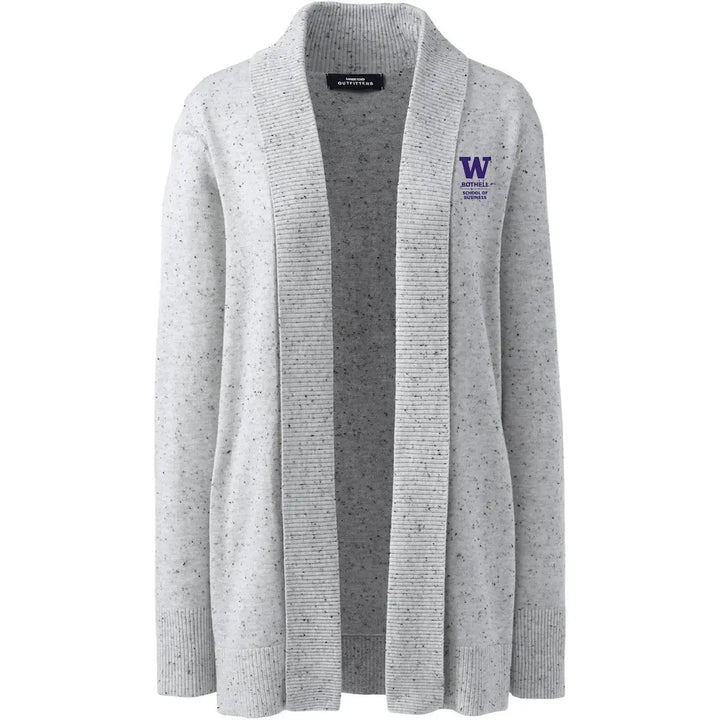 Lands' End Women's UW Bothell School of Business Cotton Modal Shawl Collar Cardigan Sweater
