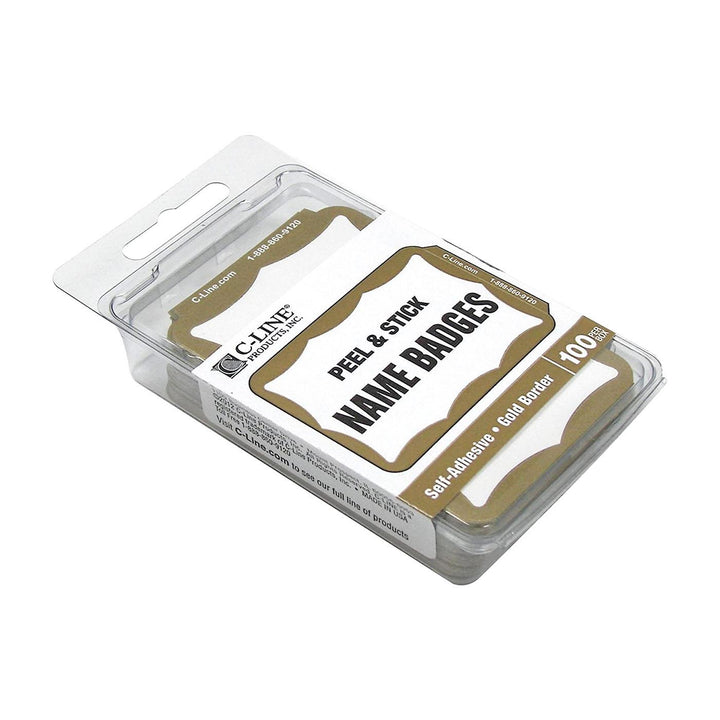 C-Line Self-Adhesive 3.5"x2.25" Name Badge 100 Count