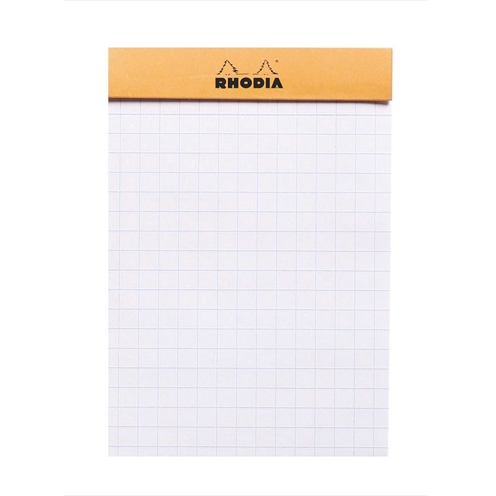 Rhodia Orange 3"x4" 5x5 Quad Graph Top Stapled  80ct