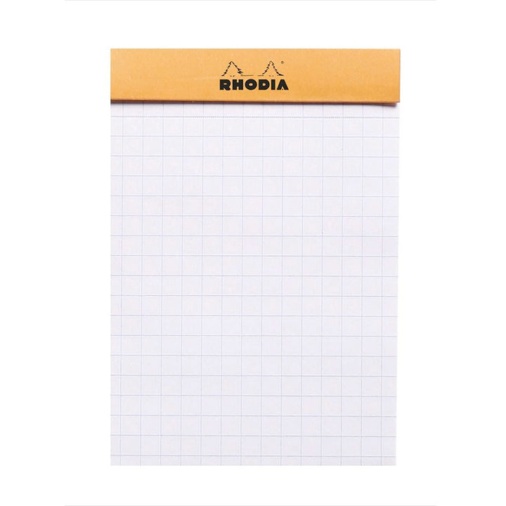Rhodia Orange 3"x4" 5x5 Quad Graph Top Stapled  80ct