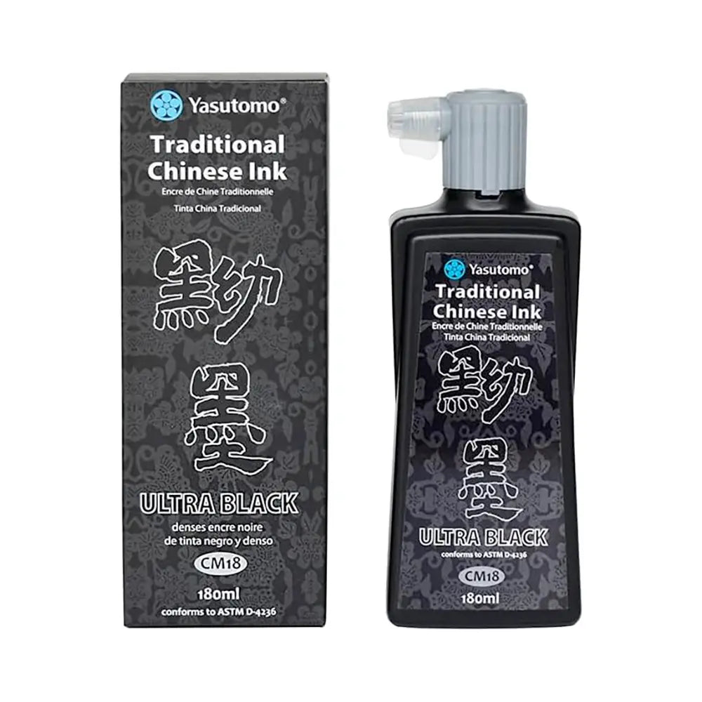 Yasutomo 180ml Ultra Black Chinese Ink