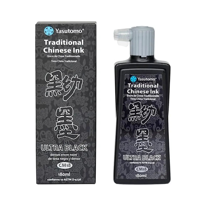 Yasutomo 180ml Ultra Black Chinese Ink