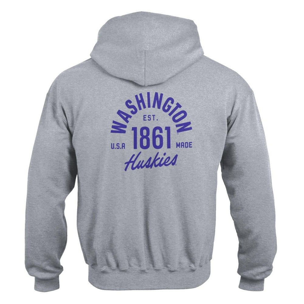 Champion Kids' Grey Washington W Athletics Front 1861 Back Full-zip Hood