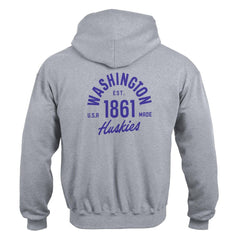 Champion Kids' Grey Washington W Athletics Front 1861 Back Full-zip Hood Hover