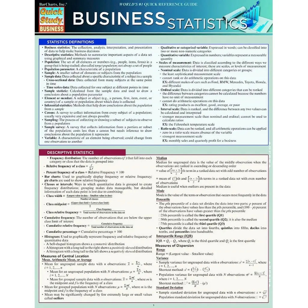 Business Statistics Bar Chart