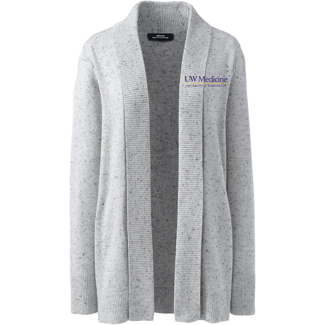 Lands' End Women's UW Medicine Cotton Modal Shawl Collar Cardigan Sweater