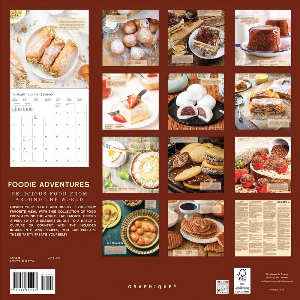 Small Changes Foodie Adventures 2026 Wall Calendar
