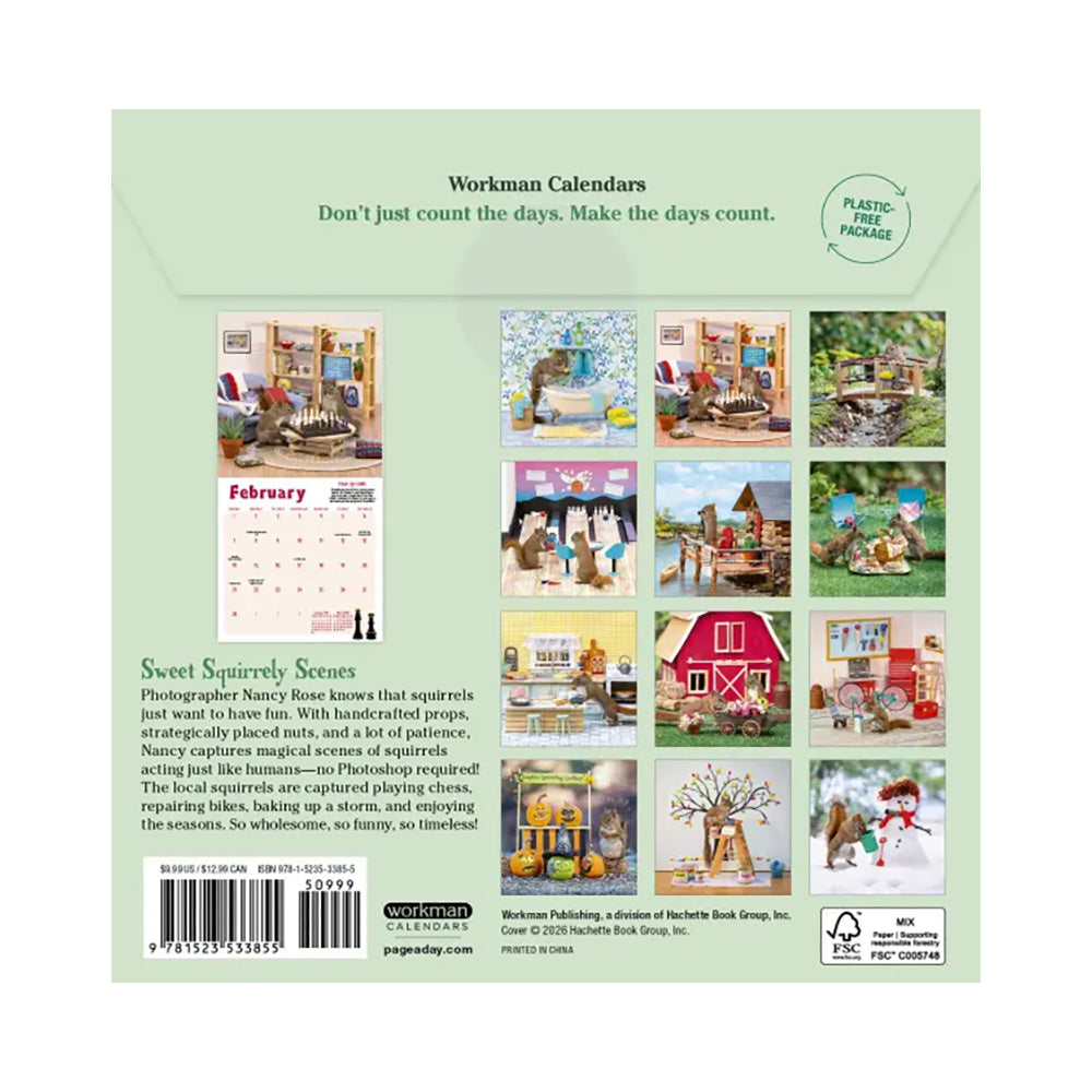 Secret Life of Squirrels Mini 2027 Calendar