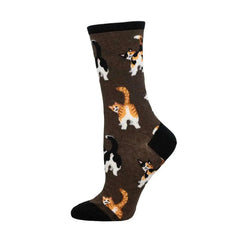Photo of Socksmith Brown Heather Cat Butts Women's Socks.