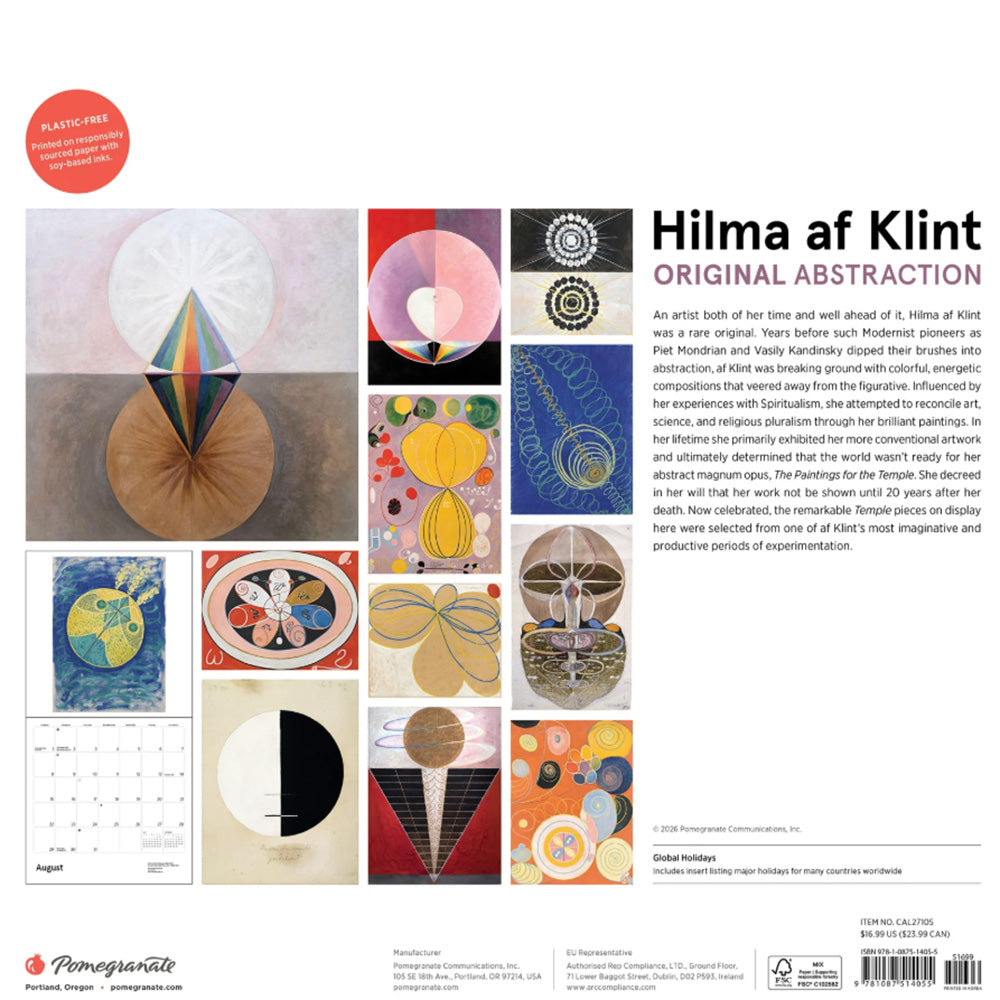 Hilma af Klint Original Abstraction 2027 Wall Calendar