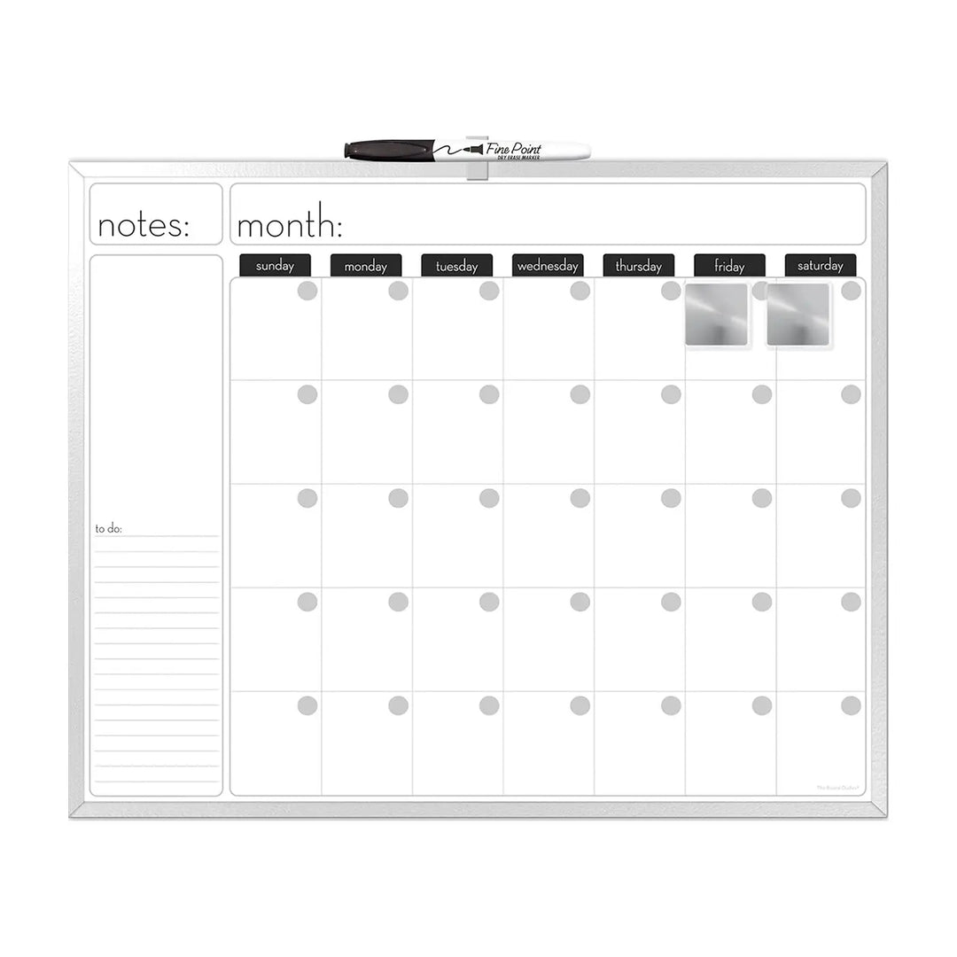 Board Dudes 16"x20" Monthly Calendar Dry Erase Board