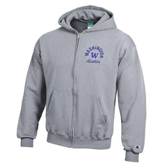 Photo of Champion Kids' Grey Washington W Athletics Front 1861 Back Full-zip Hood.