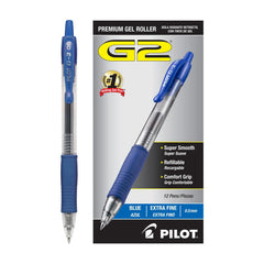 Pilot G2-5 Ultra Fine Point .5mm Retractable Gel Pen#color_blue Hover