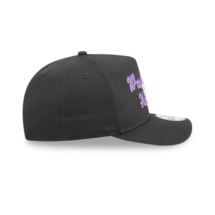 New Era Black Chain Stitch Vault Dog 9Fifty A Frame Adjustable Hat