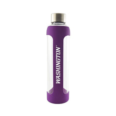 LXG Purple Washington Silicone Glass Water Bottle 20oz