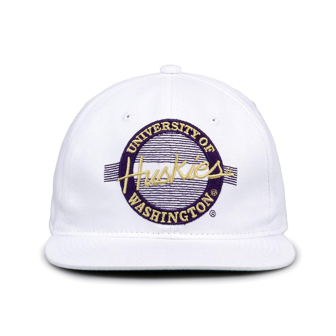 The Game White UW Huskies Circle Design Snapback Hat