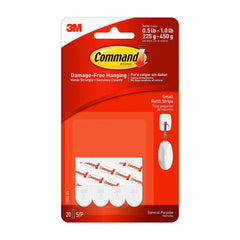 Command White 0.5lb-1lb Capacity Small Refill Strips 20 Pack