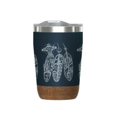 Photo of Native Northwest Salmon Life (Feathers) Cork Base Travel Mug 12oz.