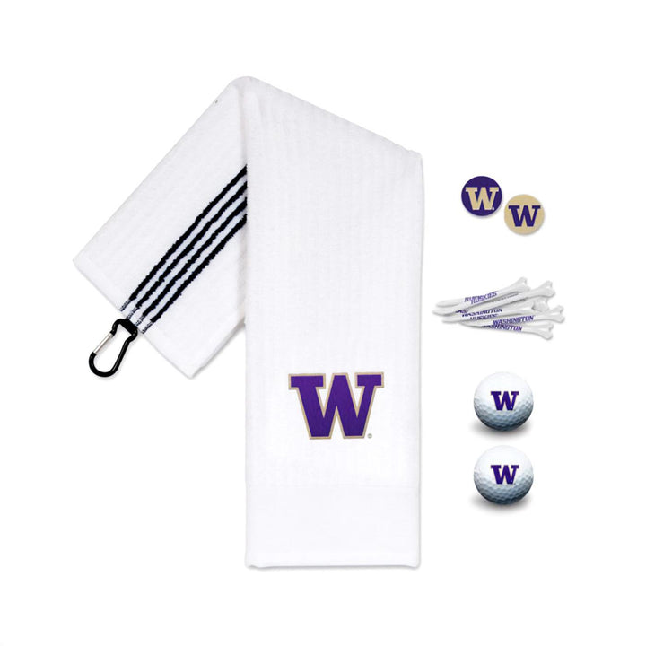 Team Effort W Washington Huskies Golf Set w/ Towel