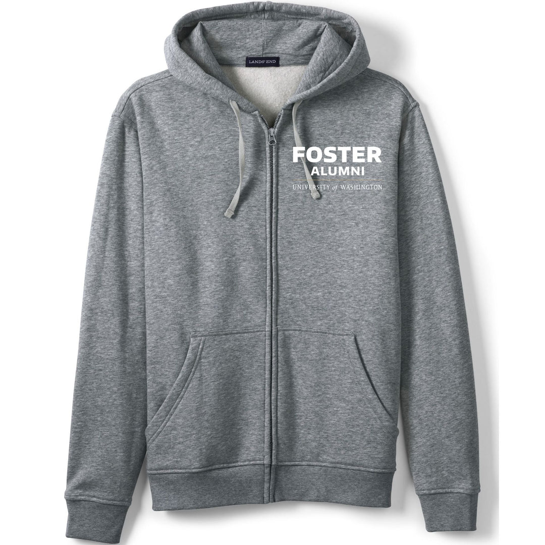 Lands' End Unisex UW Foster Alumni Full Zip Hoodie Sweatshirt