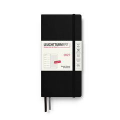 Photo of Leuchtturm 2027 Weekly Wallet Planner Notebook Black.