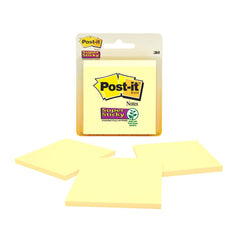 Post-it Canary Yellow 3"x3" Super Sticky Notes 3 Pack