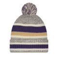 New Era Gray Multi Washington Huskies Knit STRIPE Cuff Pom Beanie thumbnail
