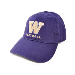 Photo of Legacy Unisex Purple W Softball Relaxed Twill Adjustable Hat.